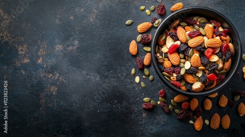 Wallpaper Mural Dried fruit and nuts trail mix composition background  Torontodigital.ca