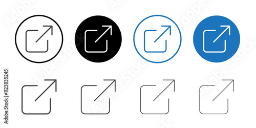 External link icon Thin outline art symbol