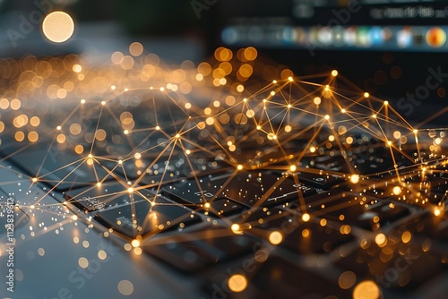 Medical team meeting analyzing brain test results with ai technology and robotics interface