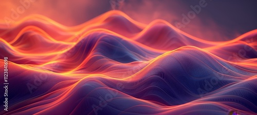 Wallpaper Mural Intricate neon fractal design with electric blue and pink patterns capturing depth and motion Torontodigital.ca