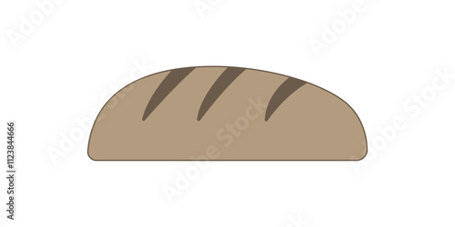 Simple Vector Illustration of Rye Bread