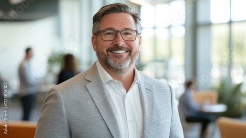 Friendly Business Professional in a Bright Modern Office photo