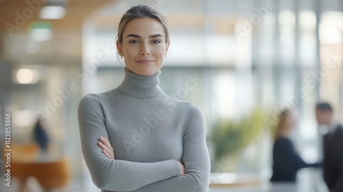 Confident Businesswoman in a Modern Office Setting photo