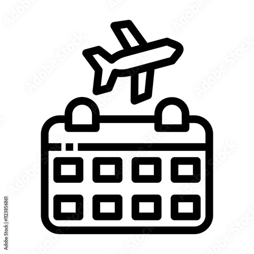 travel schedule Line Icon