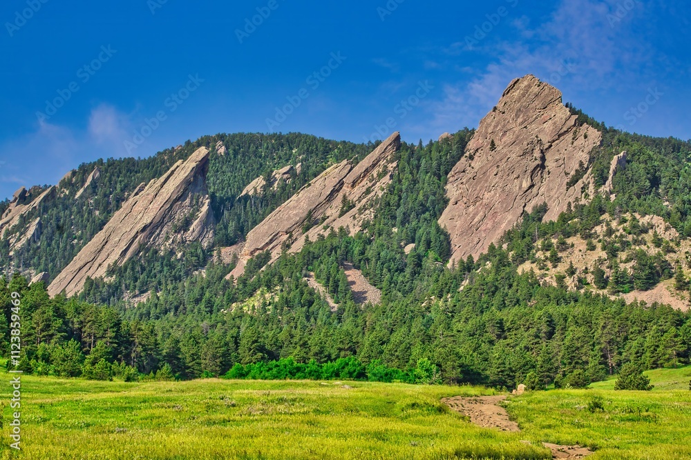 Fototapeta premium Flatirons Hiking Trail Boulder Colorado