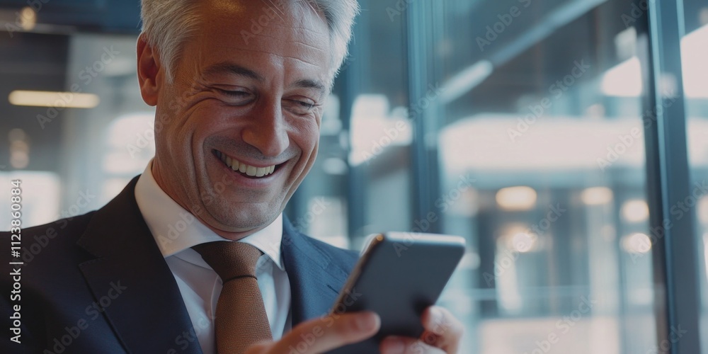 Fototapeta premium Businessman Using Smartphone