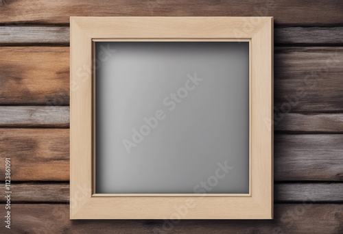 Set of various multicolour empty wooden picture frame blank mock-up isolated on transparent backgrou photo