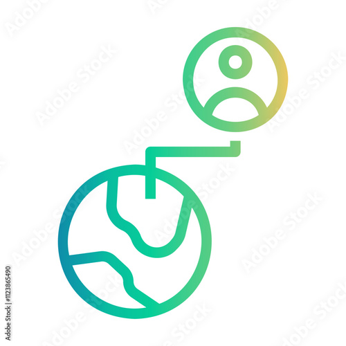 citizenship Line Gradient Icon