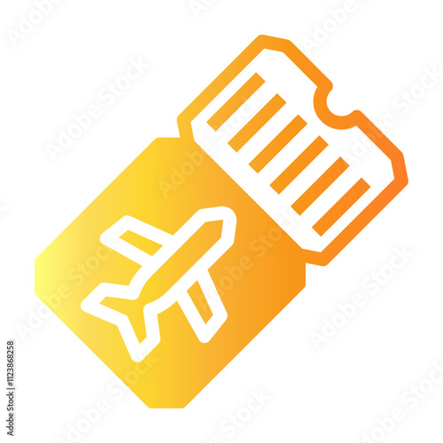 airplane ticket Gradient icon