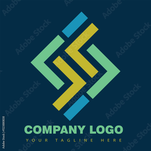Unique abstract simple company logo vector, financial growth logo