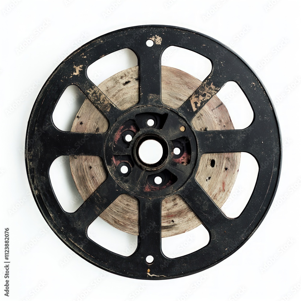 Fototapeta premium Dusty, vintage reel-to-reel tape recording.
