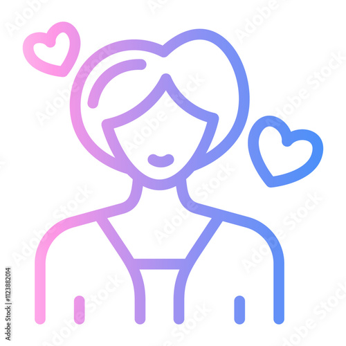 romance Line Gradient Icon