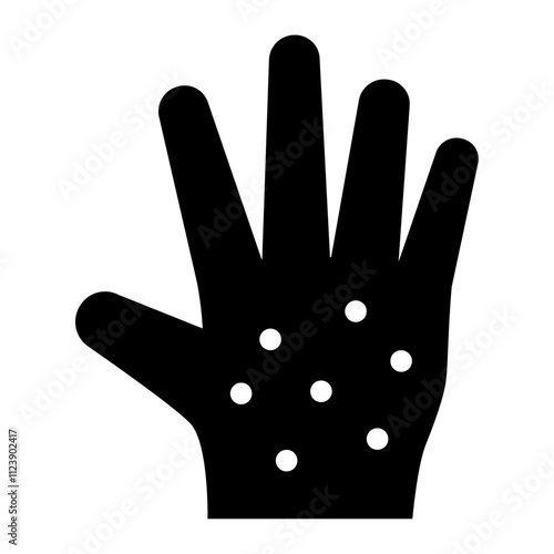 rash on hand icon