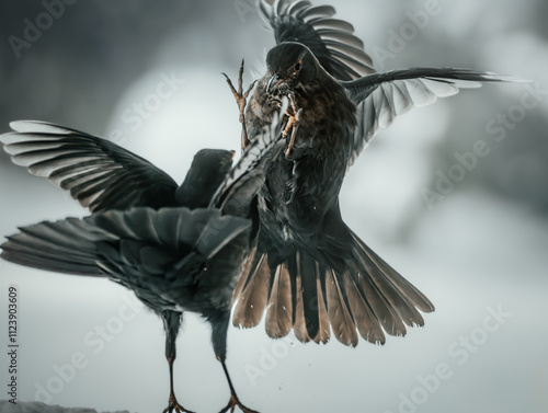 Rivalisierende Amseln