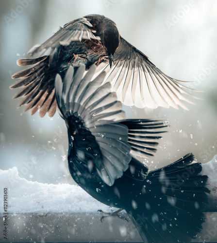 Rivalisierende Amseln