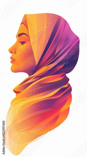 Empowerment through Entrepreneurship. Hijab Women-Owned Business Logo Concept photo