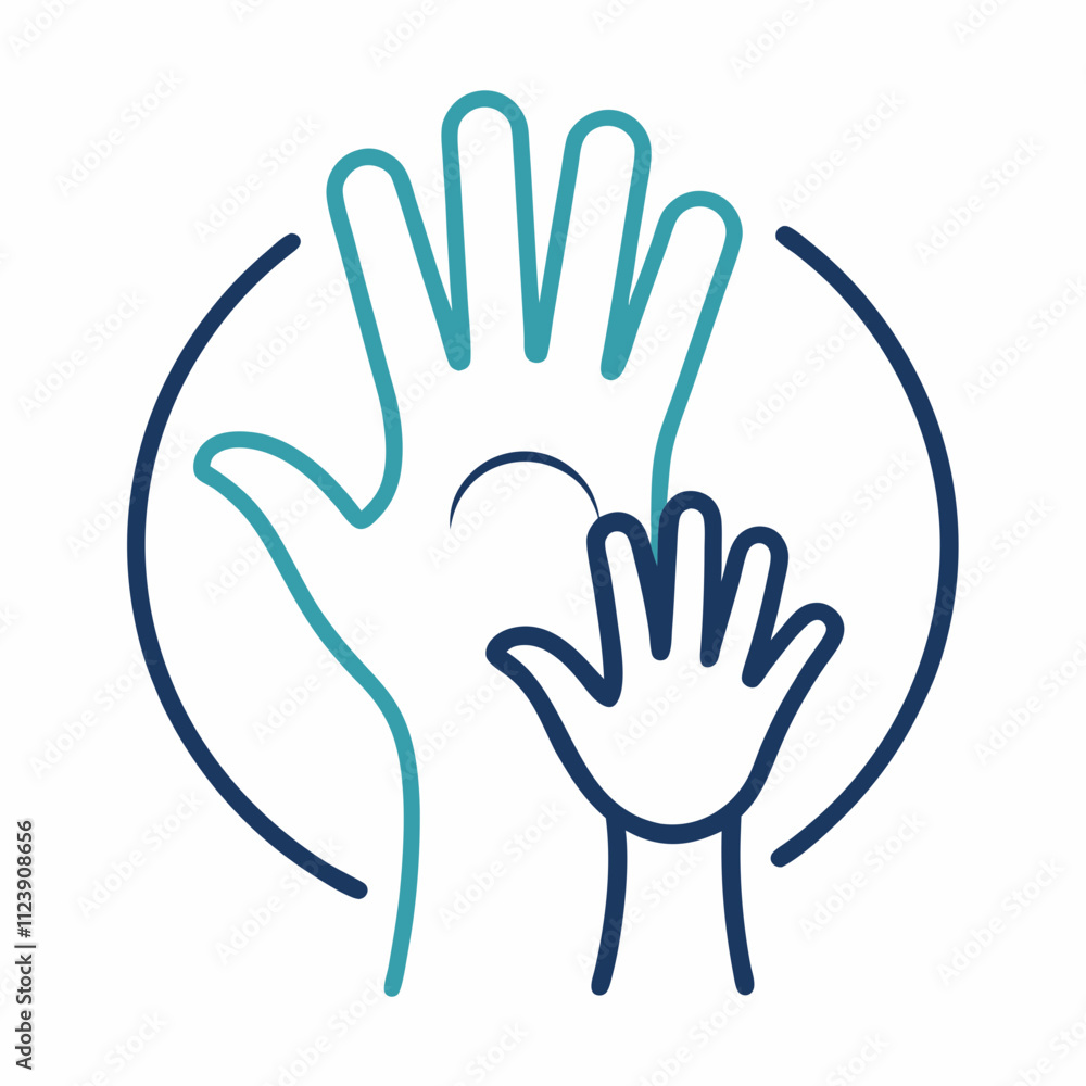 Fototapeta premium hands holding hands vector