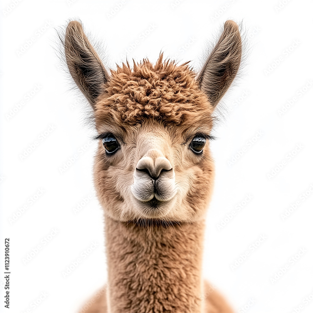 Fototapeta premium Alpaca isolated on white background