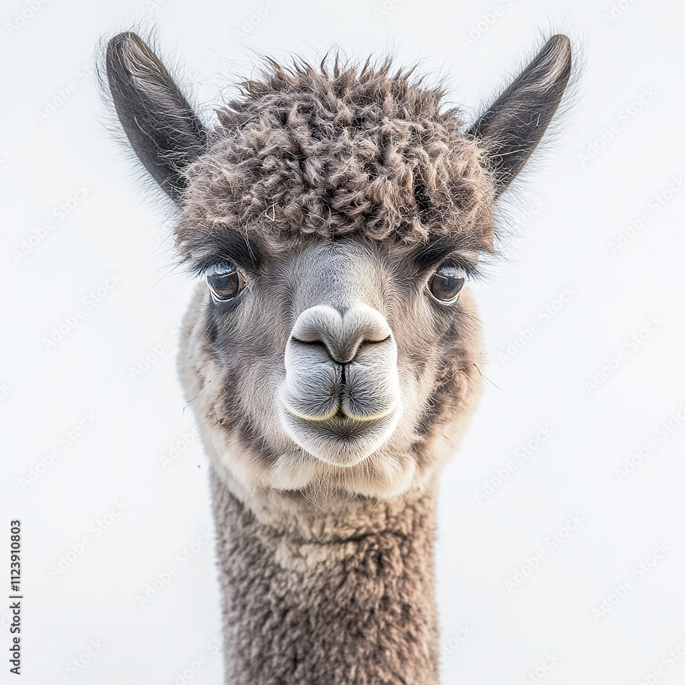 Fototapeta premium Alpaca isolated on white background
