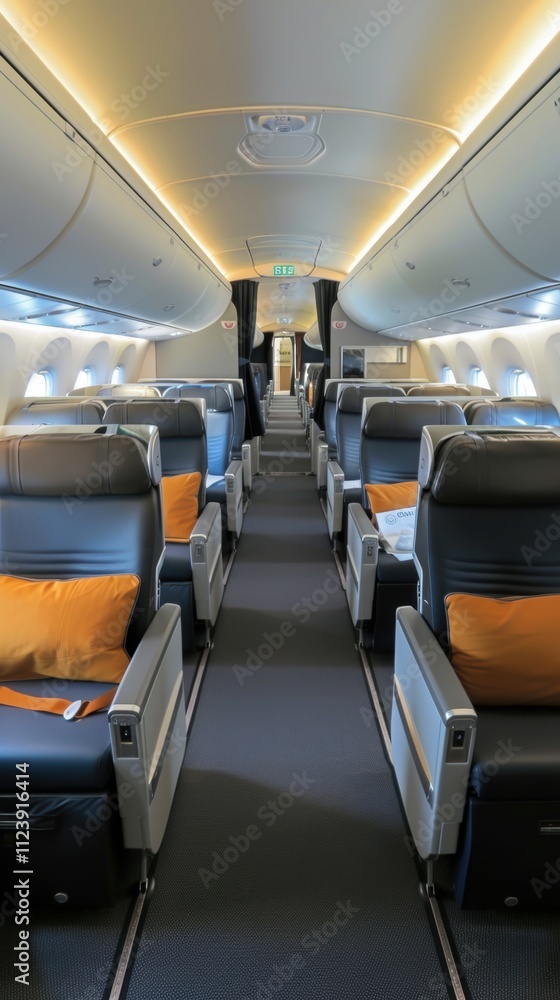 Fototapeta premium Luxurious Travel Experience. Business Class elegance