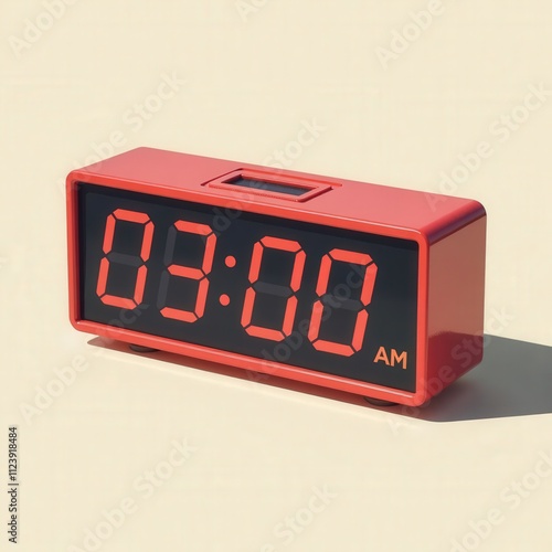 Obraz na płótnie Red Digital Alarm Clock, 3:00 AM
w salonie