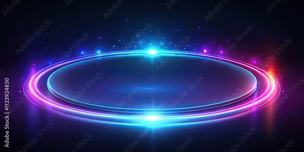 Obraz premium Light spot HUD holographic circle on background, circle, light spot, HUD, holographic,background, technology