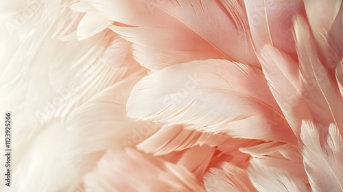 Wallpaper Mural Delicate Peach and White Bird Feathers Background Torontodigital.ca