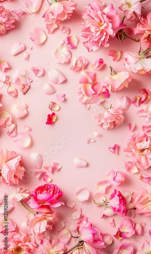 simple beautiful flower background with various colors as a wall decoration ornament ai generated