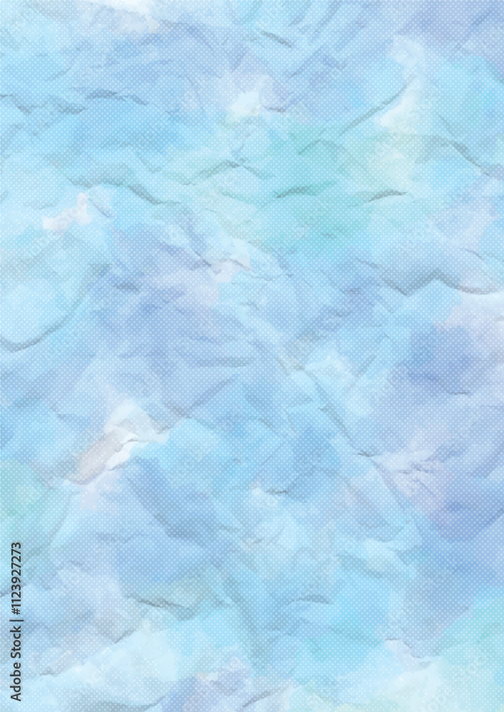 Obraz premium くしゃくしゃにした水色水玉模様の紙のテクスチャ