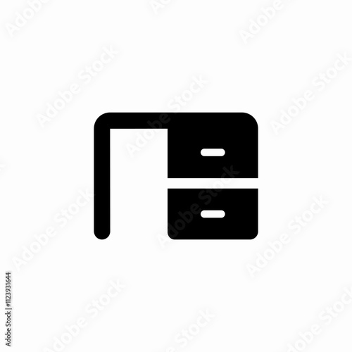 desk table icon sign vector
