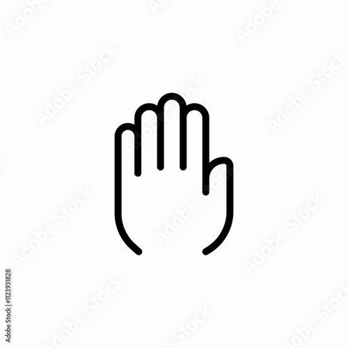 hand rise icon sign vector