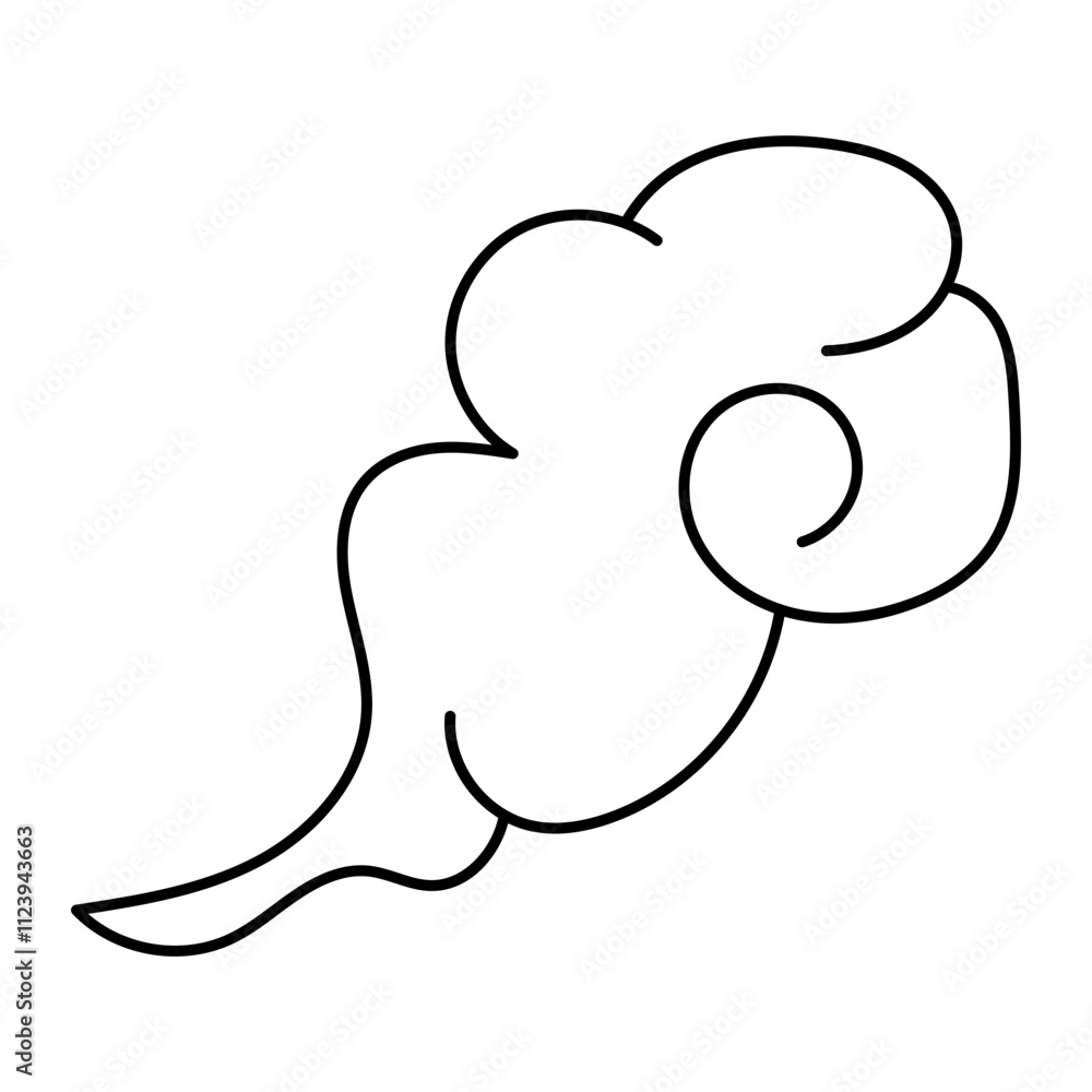 Fototapeta premium Eastern Chinese Cloud Element Set