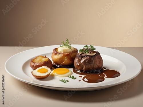 A deconstructed presentation of Sunday Roast photo