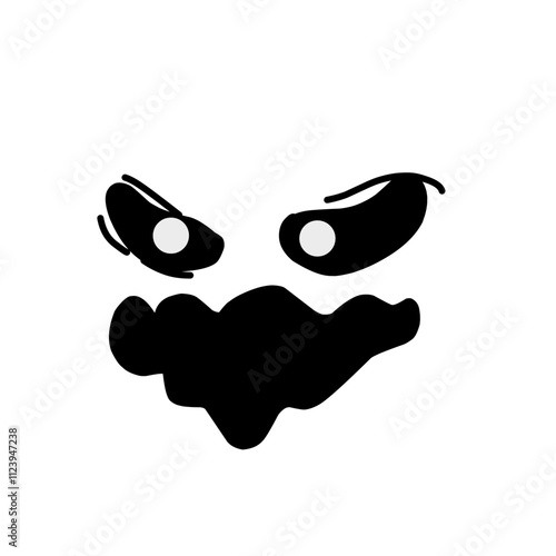 horror and scary faces halloween vector