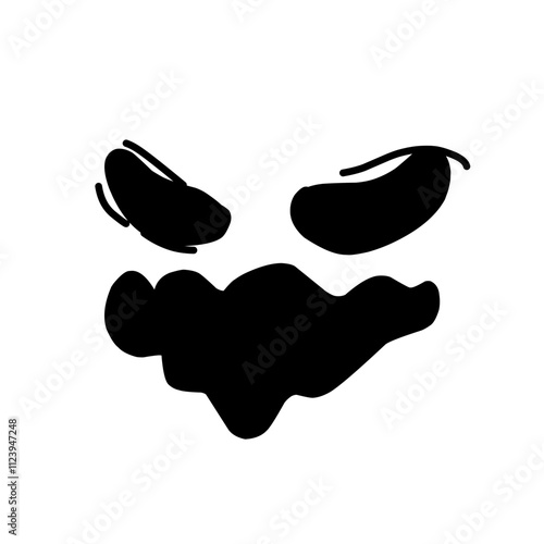 horror and scary faces halloween vector