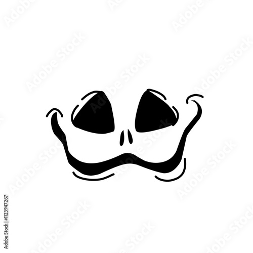 horror and scary faces halloween vector