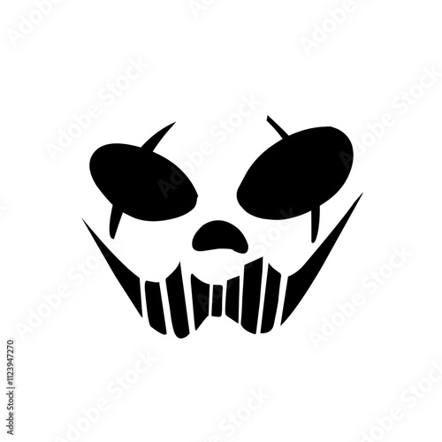 horror and scary faces halloween vector