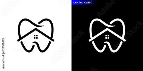 Dental care logo. Doctor, care, hospital, clinic. Icon symbol design template EPS 10.