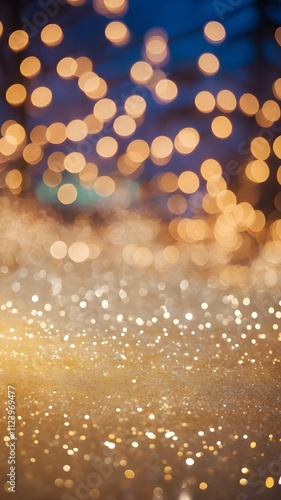 golden christmas bokeh background