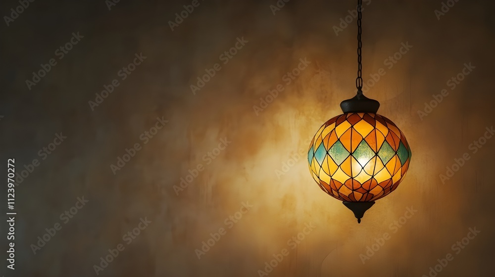Obraz premium Colorful Moroccan Lantern with Intricate Patterns.