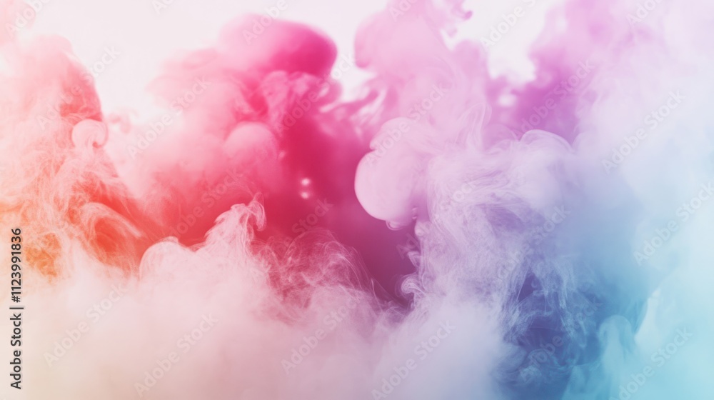 Fototapeta premium A vibrant blend of colorful smoke creating an abstract, artistic background.