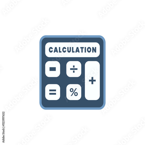 digital calculation calculator device vector icon isolated 