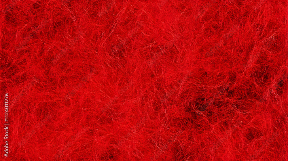 Fototapeta premium A vibrant, textured red background with a fuzzy appearance, creating a striking visual effect