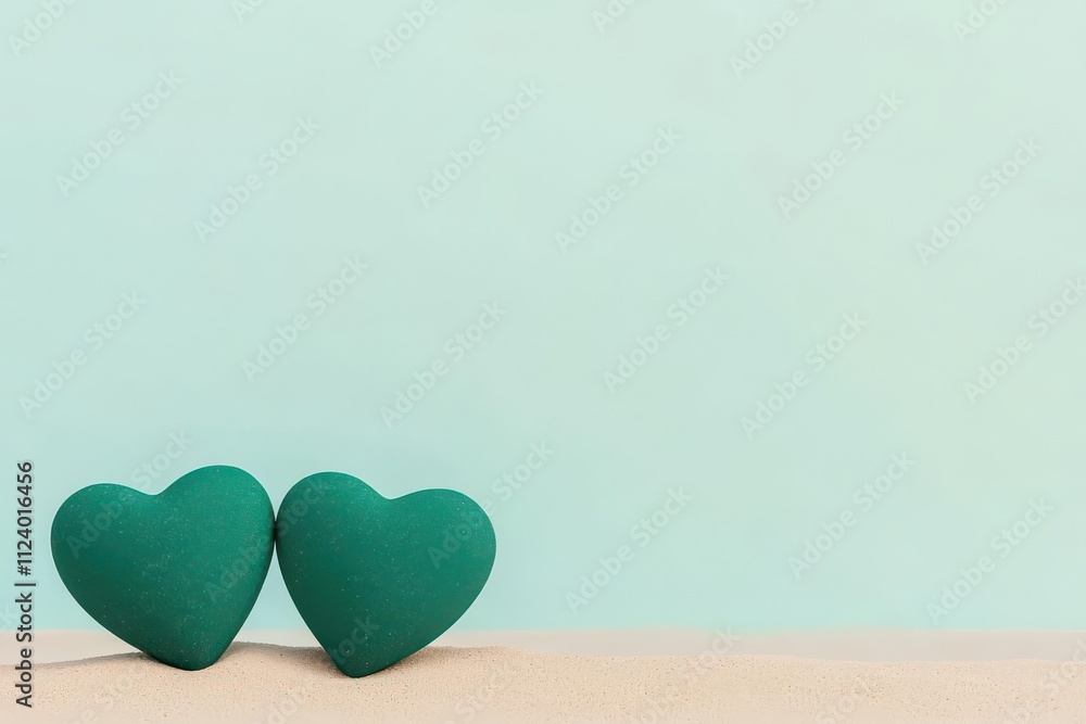 Fototapeta premium Valentine's Day experiences concept. A travel blog featuring a Valentine s Day getaway package to a romantic destination