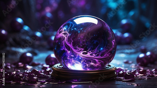 of swirling purple and blue in its depths. Everyone who looks at the orb is captivated by its enigmatic force. Its potency is claimed to endow its possessors with unthinkable talents.