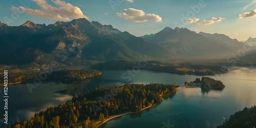 Fototapeta Naklejka Na Ścianę i Meble -  Beautiful scenery of Tatra mountains and lake in Poland