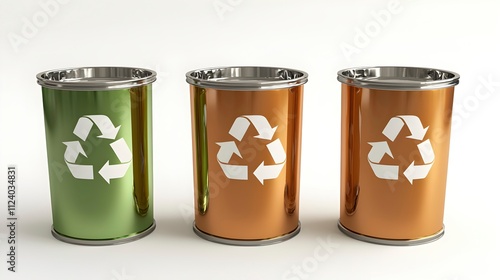 Colorful Recycling Bins for Eco-Friendly Practices photo