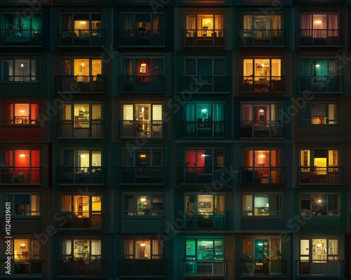 Apartment Building at Night