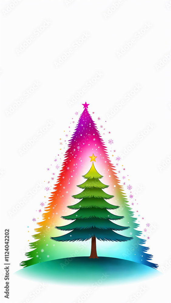 christmas tree on a white background christmas tree on a white background
