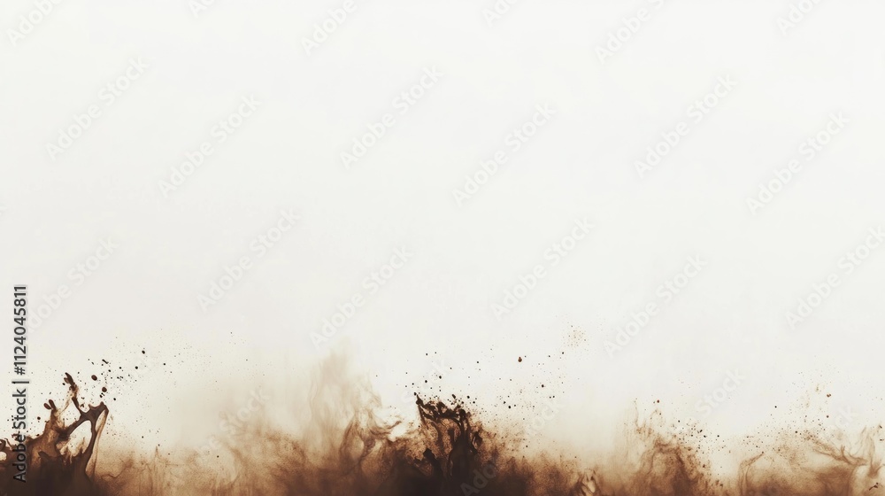 Obraz premium Abstract image featuring dark splashes against a light background, suggesting movement and energy.